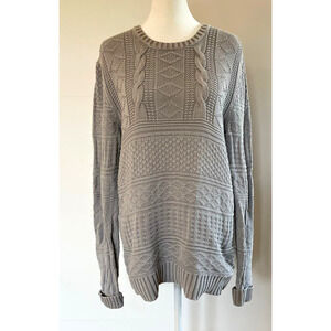 All Saints Valkyrie Crew Cableknit Sweater Size S (textured cotton cozy spring)
